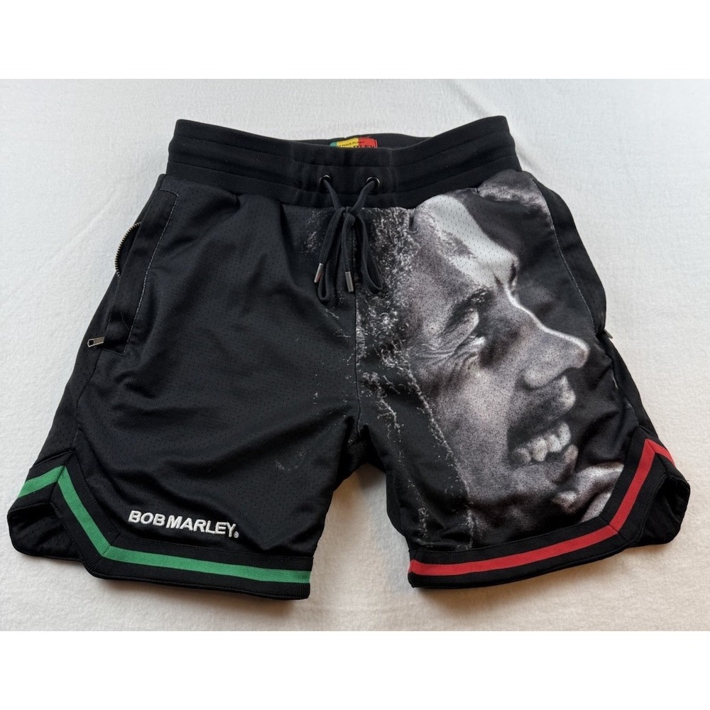 Bob Marley X Shoe Palace Men's Basketball Shorts Size S Zipper Pockets
